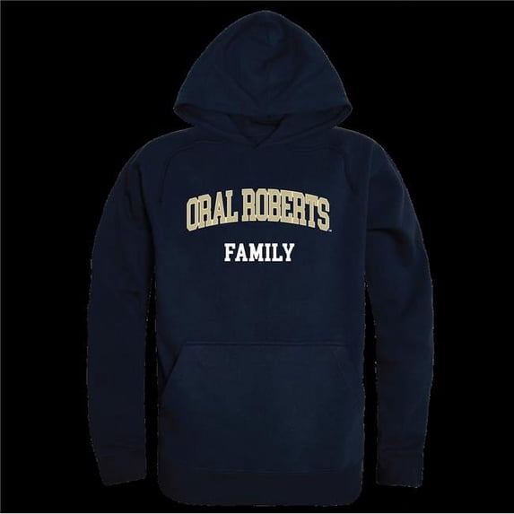 Oral Roberts University Golden Eagles Family Hoodie, Navy - Extra Large