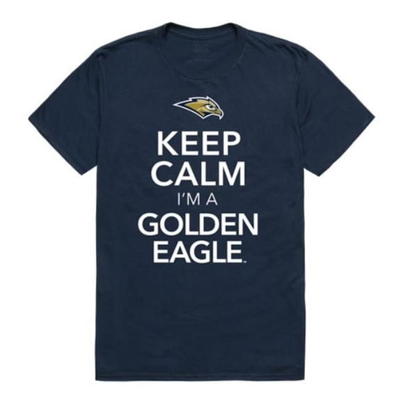Oral Roberts University Golden Eagles Keep Calm T-Shirt, Navy - Medium