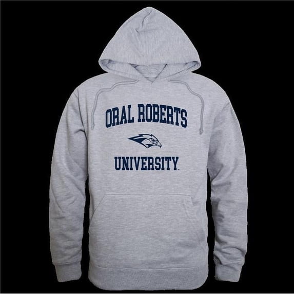Oral Roberts University Golden Eagles Seal Hoodie, Heather Grey - Large