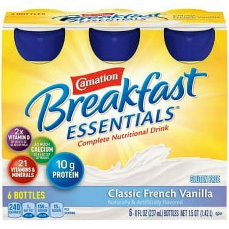 Oral Supplement CarnationÂ® Breakfast EssentialsÂ® French Vanilla Flavor Ready to Use 8 oz. Bottle