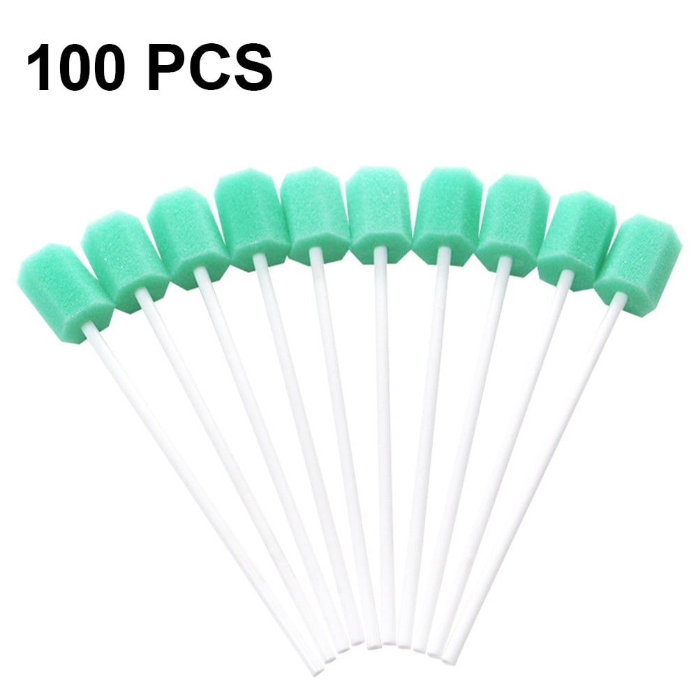 Oral Swabs Disposable 100 Pcs Each Individually Wrapped Swabsticks
