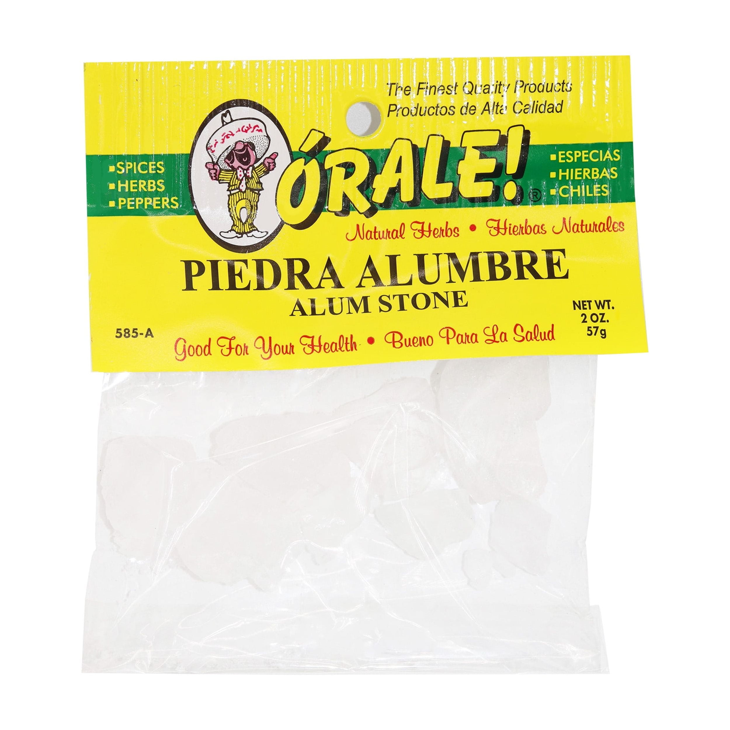 Orale! Piedra Alumbre - Natural Deodorant Stone, 2 Oz