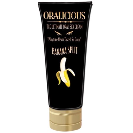 Oralicious Flavored Oral Pleasure Cream, Banana Split 2 oz Sexual Lubricants