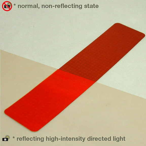 Oralite Agricultural Microprismatic Reflective Conspicuity Strips: 2 in. x 9 in. (Red)