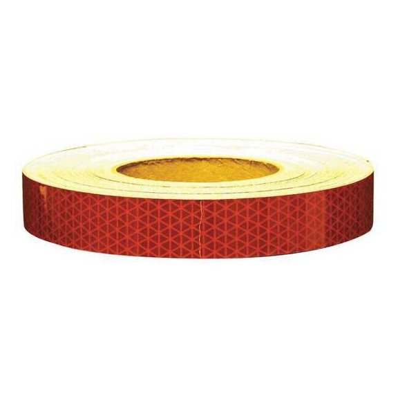Oralite Reflective Tape,W 1 In, L 50 Yd,Red 18709