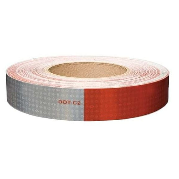 Oralite Reflective Tape,W 1 In,Red/White 18682