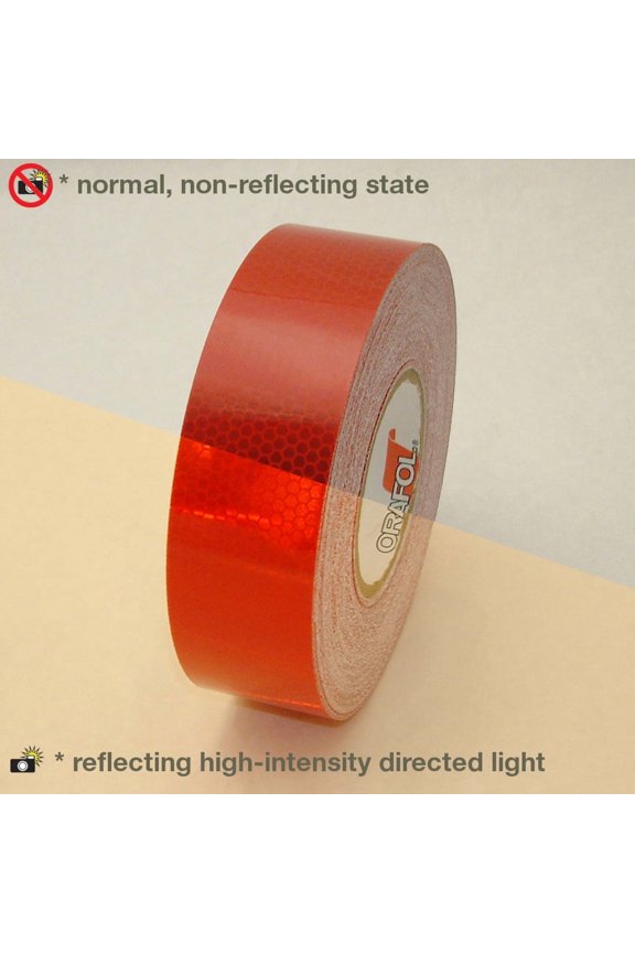 (Reflexite) 5900 HIP Prismatic-Grade Reflective Tape: 2 in x 50 yds. (Red)