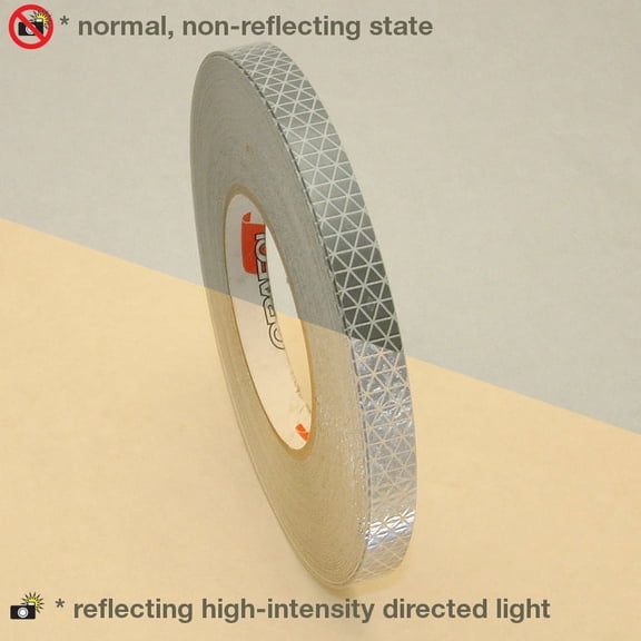 Oralite (Reflexite) V92-DB-COLORS Microprismatic Conspicuity Tape: 1/2 in x 50 yds. (Silver-White)