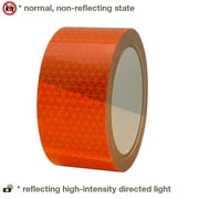 Oralite Reflexite V98 Microprismatic Conspicuity Tape 2 in x 15 ft. Fluorescent Orange