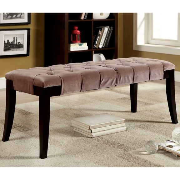 Oran Upholstered Fabirc Bench, Brown