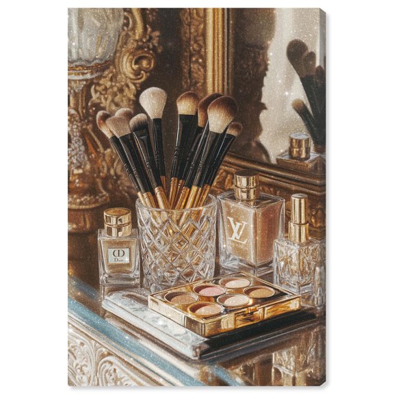 Oranate Makeup Collection Canvas Fashion Art Print by Art Remedy, Gallery Wrapped, 10 x 15