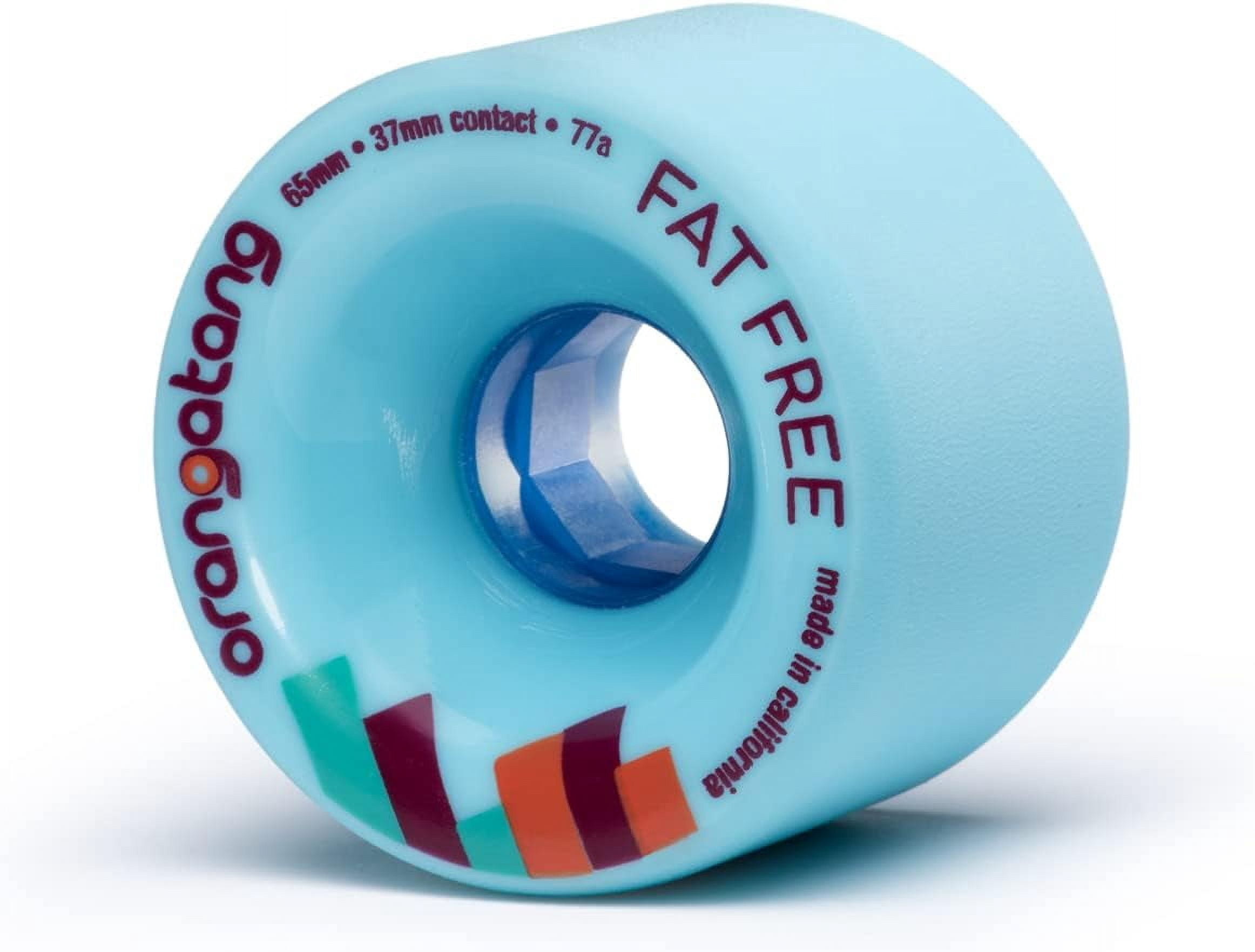 Roues De Longboard Orangatang Fat Free 65mm - Set De 4 Pour Freeride Et Tricks Urbains