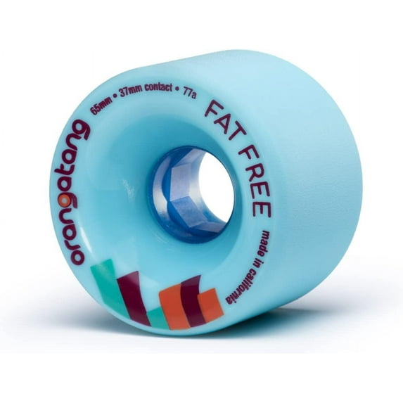 Orangatang Fat Free 65 mm Freeride Longboard Skateboard Wheels (Set of 4)