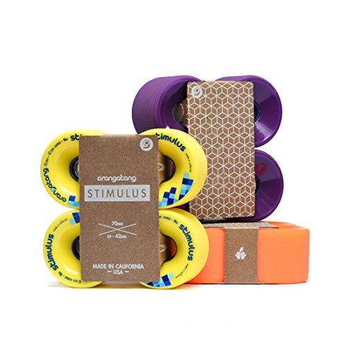 Rodas De Longboard Orangatang Stimulus 70mm - Conjunto Com 4, Uretano, Para Freeride E Slides