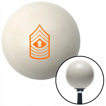 Orange 09 Master Gunnery Sergeant Ivory Shift Knob with M16 x 1.5 Insert Shifter