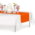 thumbnail image 1 of Orange 12 Pack Premium Disposable Plastic Table Runner 14 x 108 Inch. Decorative Table Runner for Dinner Parties & Events, Decor By Grandipity, 1 of 3