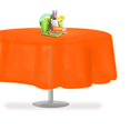 thumbnail image 1 of Orange 12 Pack Premium Disposable Plastic Tablecloth 84" Inch Round Table Cover By Grandipity, 1 of 4