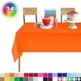 thumbnail image 1 of Orange 12 Pack Standard Disposable Plastic Party Tablecloth 54 Inch. x 108 Inch. Rectangle Table Cover By Zimpleware, 1 of 6