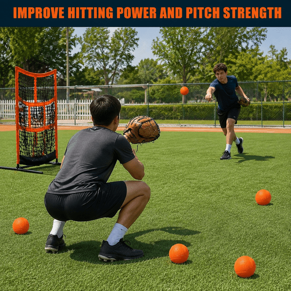 Orange 16oz Weighted Baseball Practice Set for Throwing and Pitching Drills