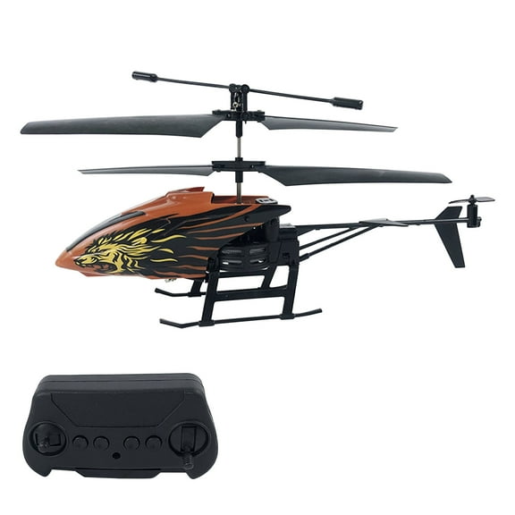 Orange 2.4G Remote Control Helicopter Toy Drop Resistant 2.5 Channel Aircraft Model For Kids Beginners Fun