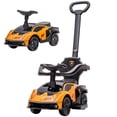 thumbnail image 1 of Orange 2-in-1 Toddler Ride On Push Car Walker with Horn Sound Steering Wheel Storage, 1 of 7