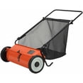 thumbnail image 1 of Orange 21-Inch Push Lawn Sweeper, 3.5 Cu. Ft. Hopper Capacity Leaf & Grass Collector with 4 Spinning Brushes, Adjustable Height, for Grass Clippings, Leaves & Debris, 1 of 7