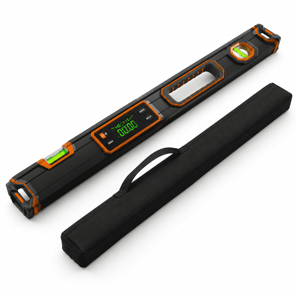 Digital Level Part Orange 24-Inch Digital Level with Angle Finder, Magnetic Base, and ...
