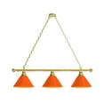 thumbnail image 1 of Orange 3 Shade Billiard Light with Brass Fixture, 1 of 5