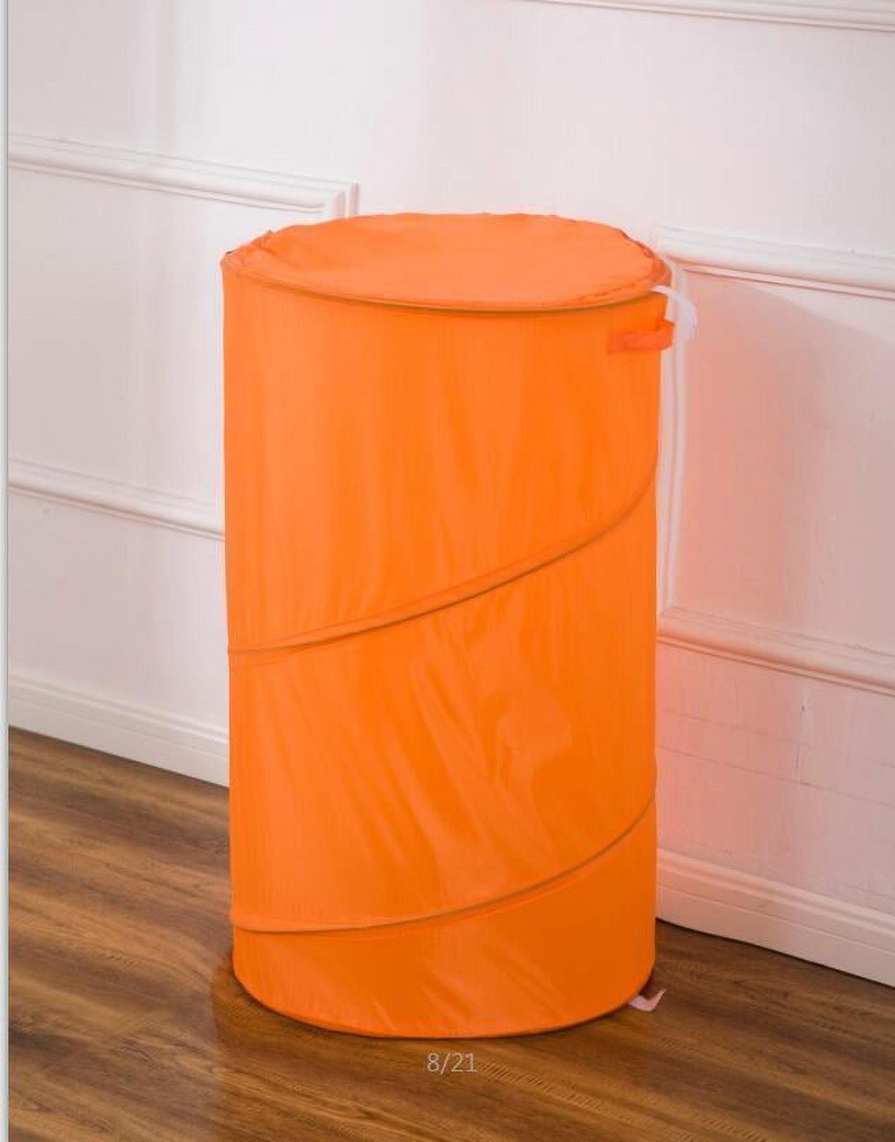 Orange 30" Laundry Hamper Basket Pop Up Durable Wired Bath & Home