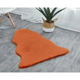 thumbnail image 1 of Orange 3x5 Feet Faux Rabbit Fur Fuzzy Soft Fluffy Plush Cozy Shaggy Area Rug, 1 of 4