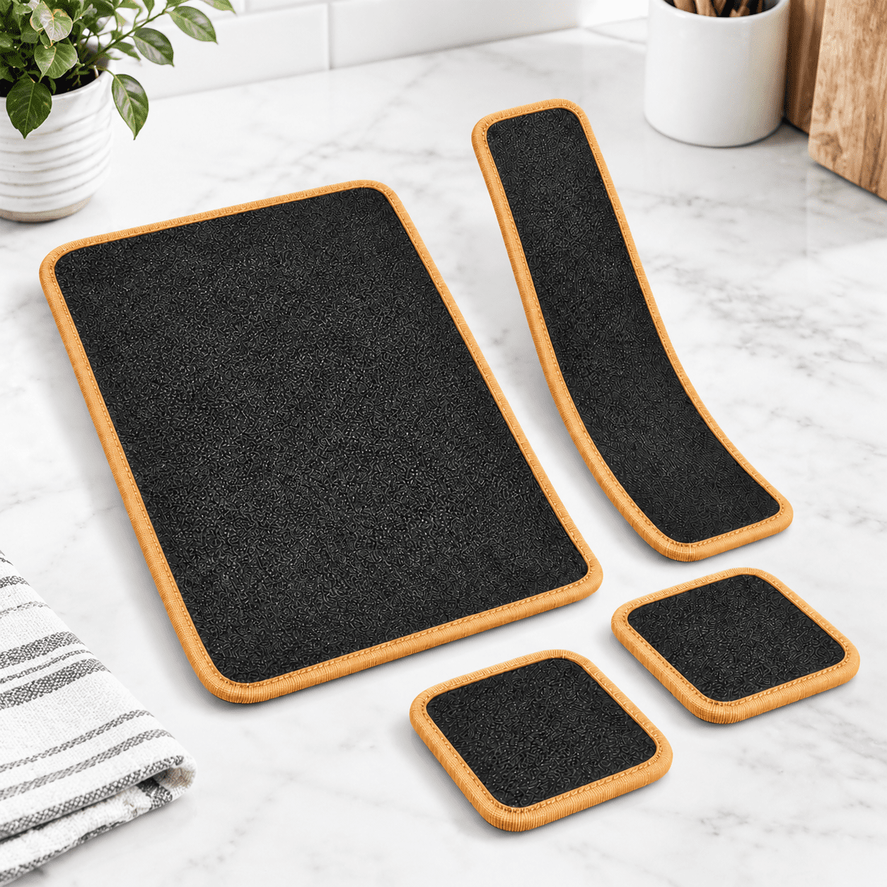 Orange 4 Magnetic Tool Mat Set, Heavy Duty Flexible Organizer for Auto ...