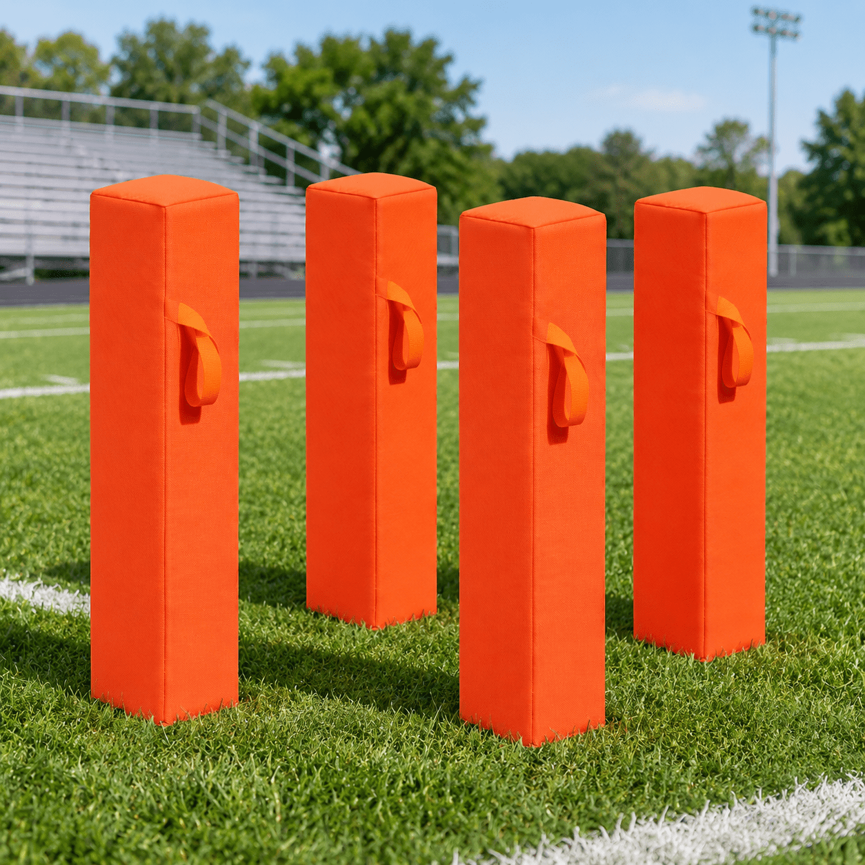 Piloncs Orange 4-Pack Regulation Size Football End Zone Pylons, 18 x 4 x 4 ...