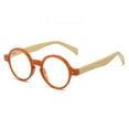 thumbnail image 1 of Orange 42mm Retro Round Reading Glasses 1.5 for Men Harry Potter Women Bamboo Print Wood Grain Readers +1.50, 1 of 5