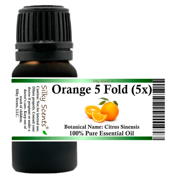 Orange 5 Fold Essential Oil 5 ml (1/6 fl oz) - 100% Pure and Natural by Silky Scents