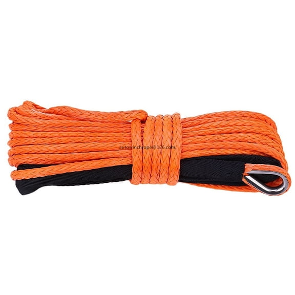Orange 5MM*15M Winch Rope,Synthetic Winch Cable 4500lbs,ATV Towing Rope,Off Road Rope for SUV ATV UTV Truck ,Great Compatibility