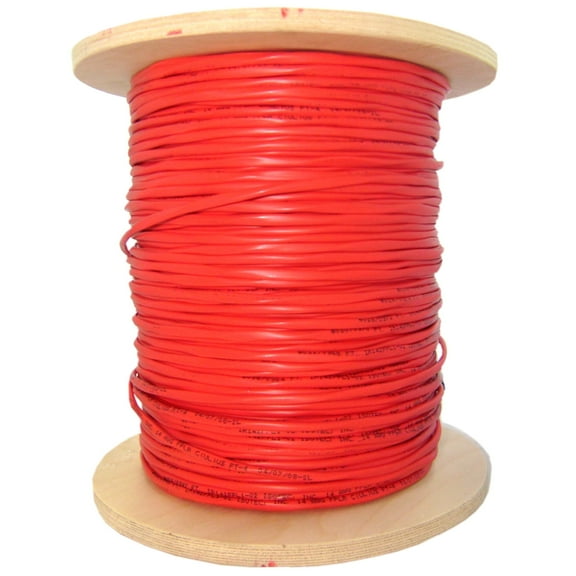 Orange 6 Fiber Indoor Distribution Fiber Optic Cable, Multimode 62.5/125 Micron, Riser Rated, Bulk 1000ft Spool