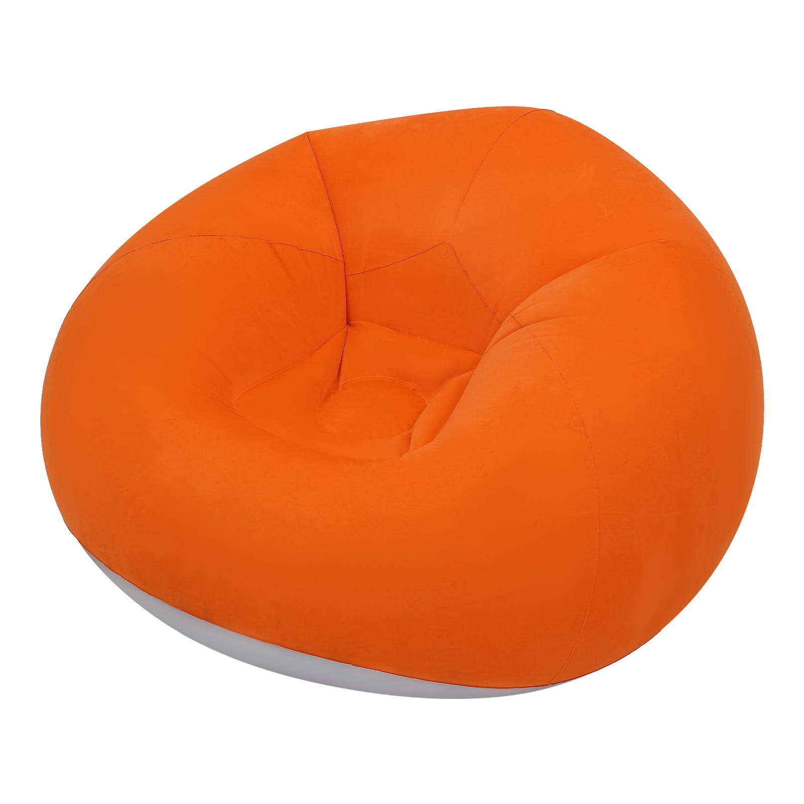 Orange 6Pcs Bean Bag Chairs for Adults Portable Inflatable Chairs with Air Pump Blow up Couch Folding Inflatable Couch Lazy Sofa for Reading Living Room Camping