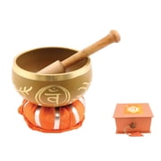 Orange 7 Chakras 4.5 Singing Bowl with Cushion, Stick and Box