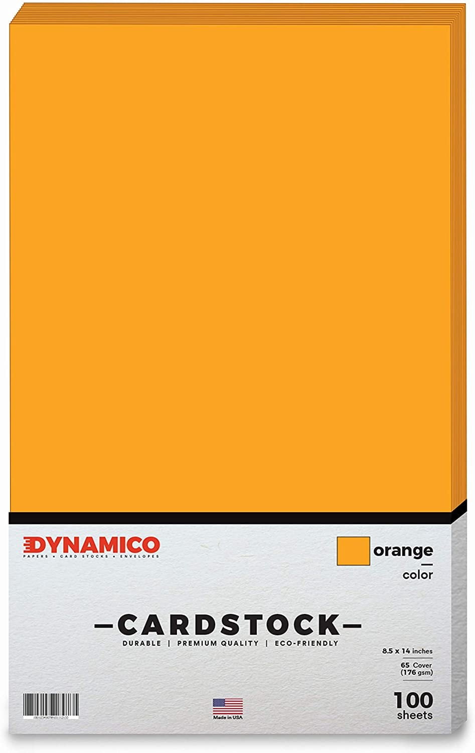 Orange 8.5 x 14" Cardstock Paper - Legal/Menu Size - for Cards, Invitations, Brochure, Award, Menus, and Stationery Printing | Medium weight 65 LB (175 gsm) Cover Card Stock | 100 Sheets Per Pack