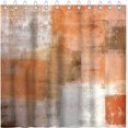 thumbnail image 1 of Orange Abstract Shower Curtain Orange and Grey Abstract Art Painting Shower Curtain Bathroom Bathtub Curtain 72x72 Inch with 12 plastic hooks, 1 of 5