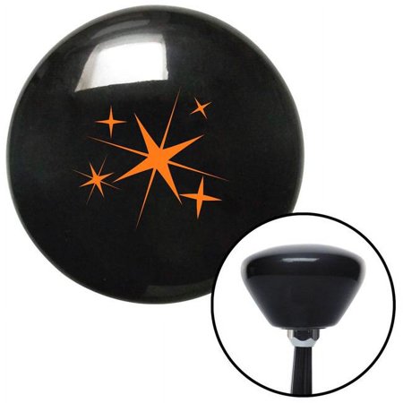 Orange Abstract Stars Black Retro Shift Knob with M16 x 1.5 Insert Shifter Auto