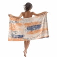thumbnail image 1 of Orange Abstract Texture Beach Towels Blanket Soft&Absorbent Quick Dry Microfiber Modern Retro Mottled Pool Towels for Swimming ,Yoga, Sports, Gym, Camping,Large 30X60in, Blue Beige, 1 of 1