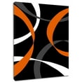 thumbnail image 1 of HVEST Modern Minimalist Abstract Wall Art - Orange and Black Geometric Canvas Wall Art for Living Room, Bedroom, Bathroom - Ready to Hang, 12x16 Inches, 1 of 7