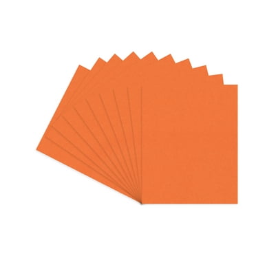 Orange Acid Free 8x10 Backing Board - Uncut Photo Mat Board - 10 Sheets