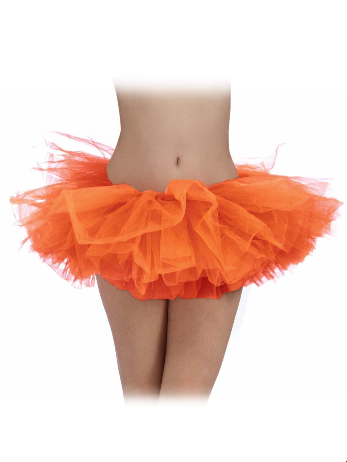 Sexy Neon Orange Retro Ballet Team School Spirit Colored Skirt