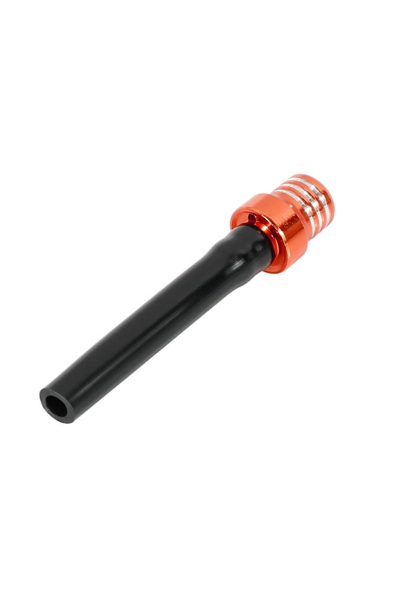 Orange Aluminum Alloy One Way Valve Breather Tube Gas Fuel Tank Cap Cover Air Vent Hose for ATV Dirt Bike