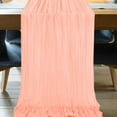 thumbnail image 1 of Orange American Style Pleated Gauze Table Runner, Country Style Wedding Party Decoration, Elegant Ruffled Fabric Tablecloth for Festive Events and Home Dining Decor, Single Piece Tablecloth, 1 of 9