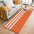 thumbnail image 1 of Orange Anchor Kitchen Runner Rug 2x6 Washable Runners for Hallway Non Slip Modern Nautical White Geometric Stripes Large Area Rug Indoor Floor Carpet for Bathroom Laundry Entryway Bedroom Living Room, 1 of 8