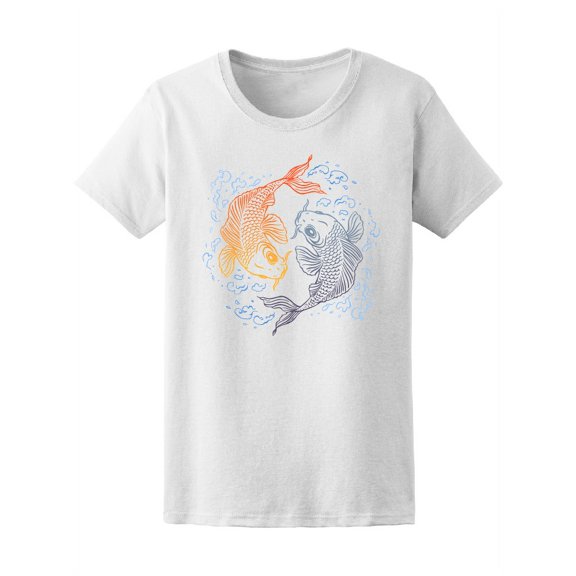 Orange And Gray Japanese Carps Tee Women's -Image by Shutterstock