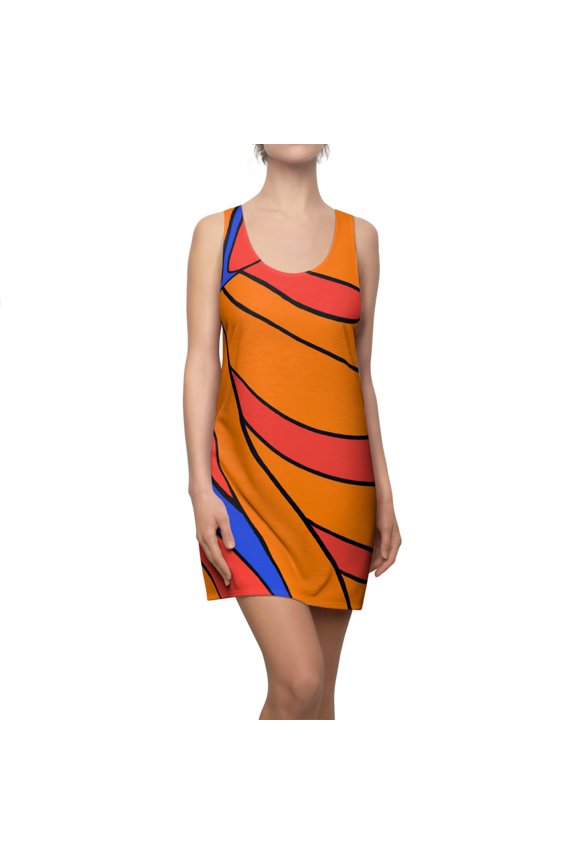 Orange Appeal - AI Art - Racerback Dress